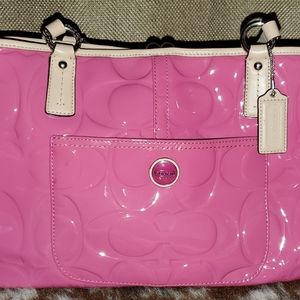 Coach patent leather Hot Pink bag